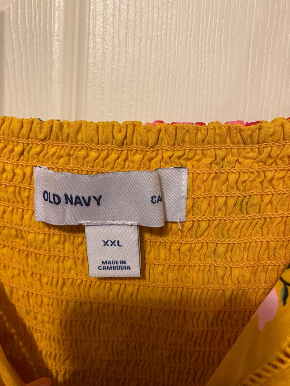Old Navy Yellow Floral Spaghetti Strap Midi Dress - Picture 3 of 5